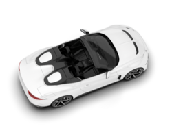 White sport car isolated on transparent background. 3d rendering - illustration png