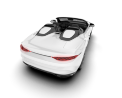 White sport car isolated on transparent background. 3d rendering - illustration png