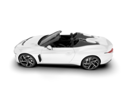 White sport car isolated on transparent background. 3d rendering - illustration png