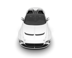 White sport car isolated on transparent background. 3d rendering - illustration png