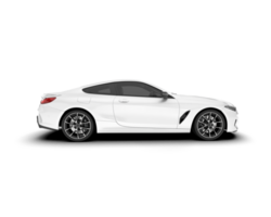 White sport car isolated on transparent background. 3d rendering - illustration png