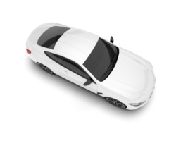 White sport car isolated on transparent background. 3d rendering - illustration png