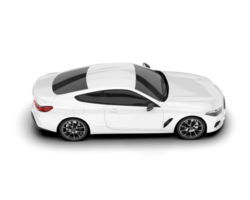 White sport car isolated on transparent background. 3d rendering - illustration png