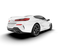 White sport car isolated on transparent background. 3d rendering - illustration png