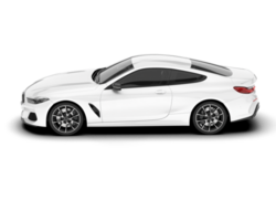 White sport car isolated on transparent background. 3d rendering - illustration png