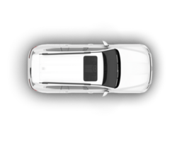 White SUV on transparent background. 3d rendering - illustration png