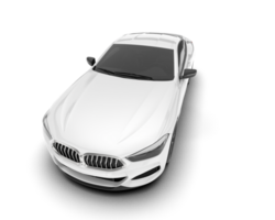 White sport car isolated on transparent background. 3d rendering - illustration png