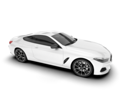 vit sport bil isolerat på transparent bakgrund. 3d tolkning - illustration png