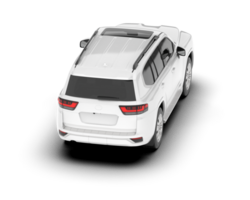 White SUV on transparent background. 3d rendering - illustration png