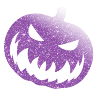 Purple glitter pumpkin on transparent background. Pumpkin icon. Design for decorating,background, wallpaper, illustration. png