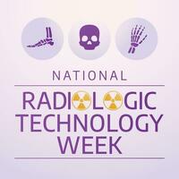 National Radiologic Technology Week design template good for celebration usage. skull bone. radiology illustration. vector eps 10. flat design.