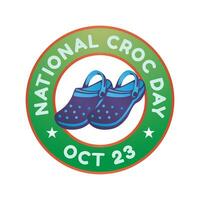 National Croc Day design template good for celebration usage. vector eps 10. flat design.