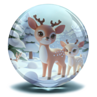 espumante cristal bola de neve ai generativo png