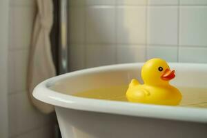 Bath duck toy. Generate Ai photo