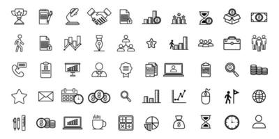 Business icon set. Businessman line icon .Business and Finance web icon in line style. Money, bank, Teamwork, human resources, contacts, infographics. vector