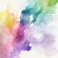 Abstract Rainbow Watercolor Background photo