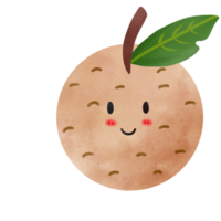 cute cartoon fruit drawing png