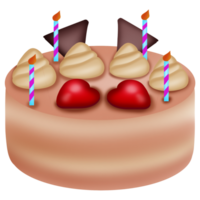 Delicious birthday cake drawing png