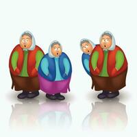 abuelas en conjunto vector