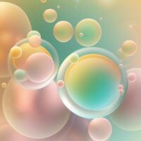 Abstract Pastel Bubble Background photo