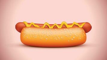 hot dog side view vector