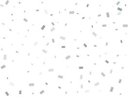 Modern Light silver Rectangular glitter confetti background. White festive texture vector