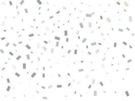 Modern Light silver Rectangular glitter confetti background. White festive texture vector