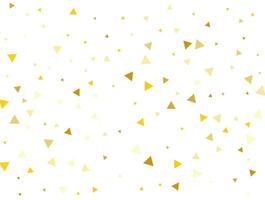 Christmas Light Golden Triangulares. Confetti celebration, Falling Golden Abstract Decoration for Party. Vector illustration