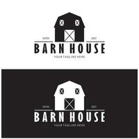 Vintage organic farmhouse or barn,warehouse, rustic barn and animal farmhouse logo design. vector