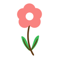 cute cartoon pink flower, sticker, icon png