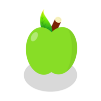 groen appel vlak ontwerp png