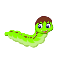 linda oruga verde png