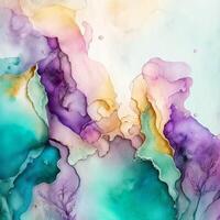 Alcohol Ink Pastel Watercolor Background photo