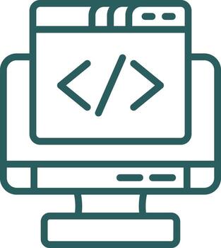Coding Vector Icon Design