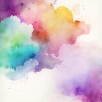 Abstract Rainbow Watercolor Background photo