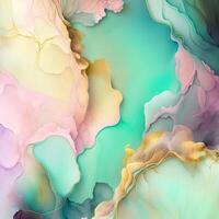 Alcohol Ink Pastel Watercolor Background photo