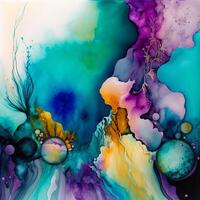 Alcohol Ink Background Abstract photo