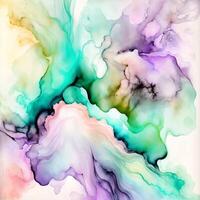 Alcohol Ink Pastel Watercolor Background photo