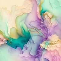 Alcohol Ink Pastel Watercolor Background photo