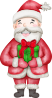 Kerstmis de kerstman claus Holding geschenk png