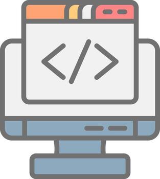 Coding Vector Icon Design