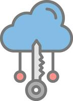 nube acceso vector icono diseño