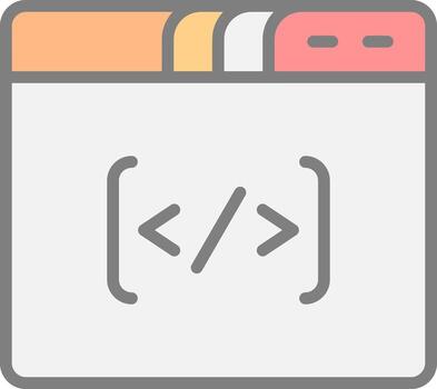 Coding Vector Icon Design