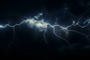 Versatile Storm Lightning Background, Perfect for Overlays and Templates, ai generated photo