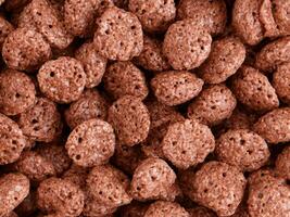 close up cereal with chocolate background photo