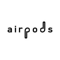 airpods logo diseño adobe ilustrador obra de arte vector