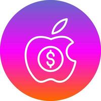 diseño de icono de vector de manzana