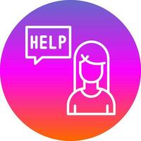 Ask for help Vector Icon Design