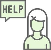 Ask for help Vector Icon Design