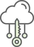 Cloud Access Vector Icon Design